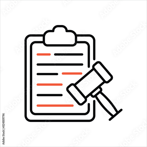 Verdict vector icon