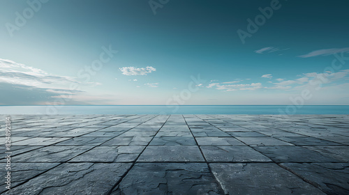Wide marble floor, car advertising background