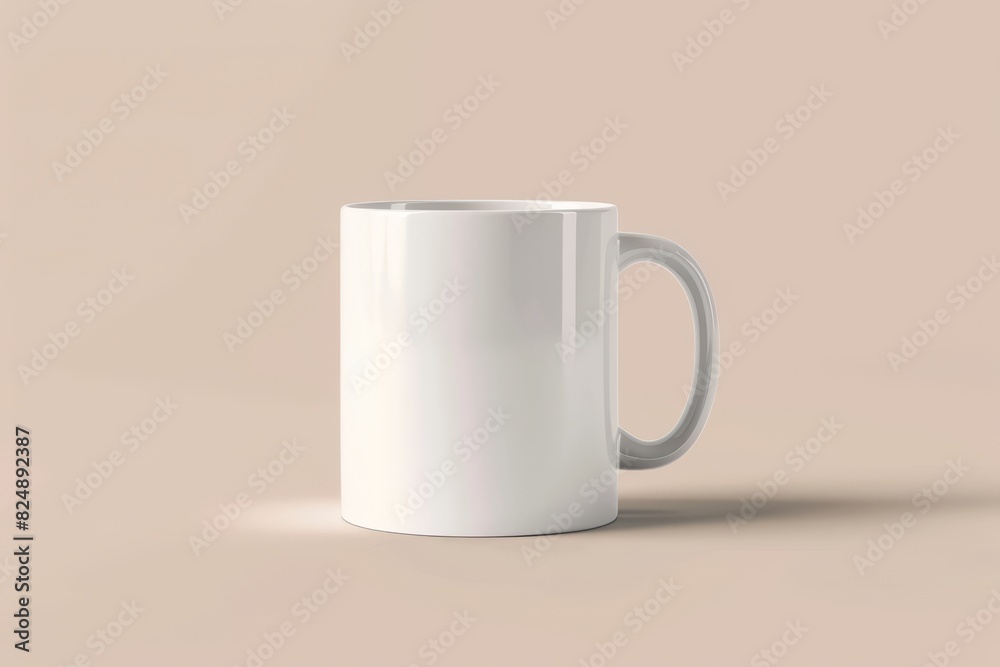 Classic White Coffee Mug isolated on grey background Classic White Coffee Mug isolated on grey background