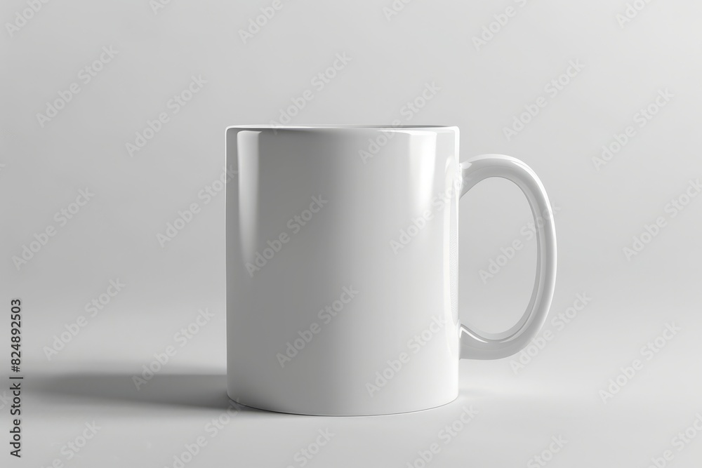 Classic White Coffee Mug isolated on grey background Classic White Coffee Mug isolated on grey background