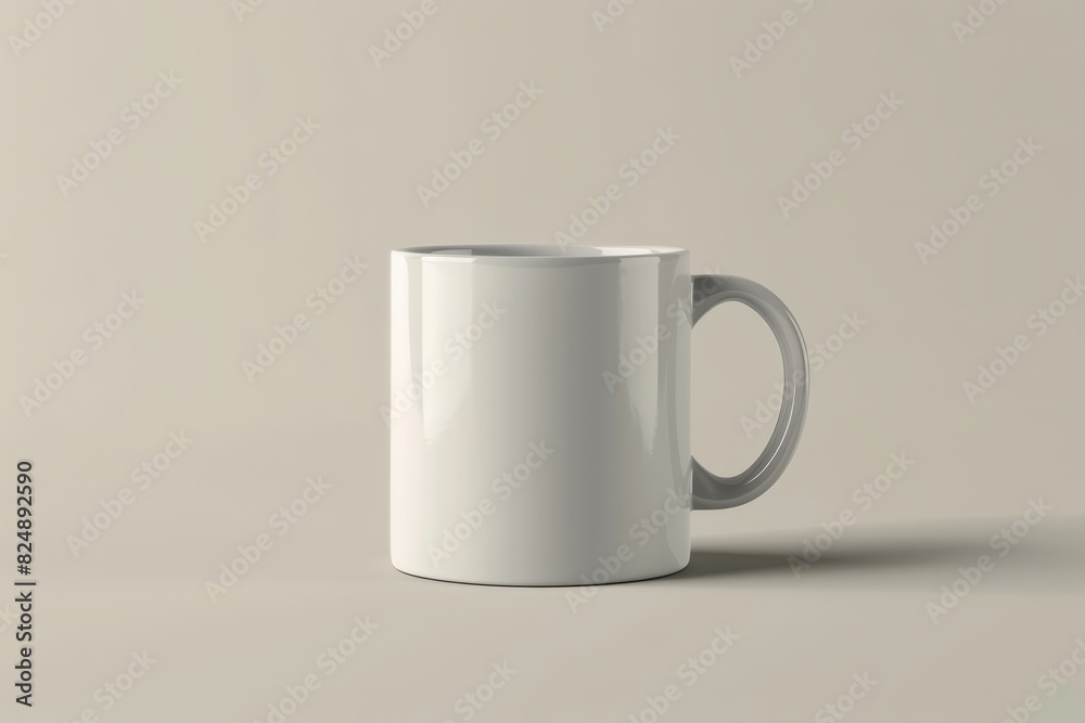 Classic White Coffee Mug isolated on grey background Classic White Coffee Mug isolated on grey background