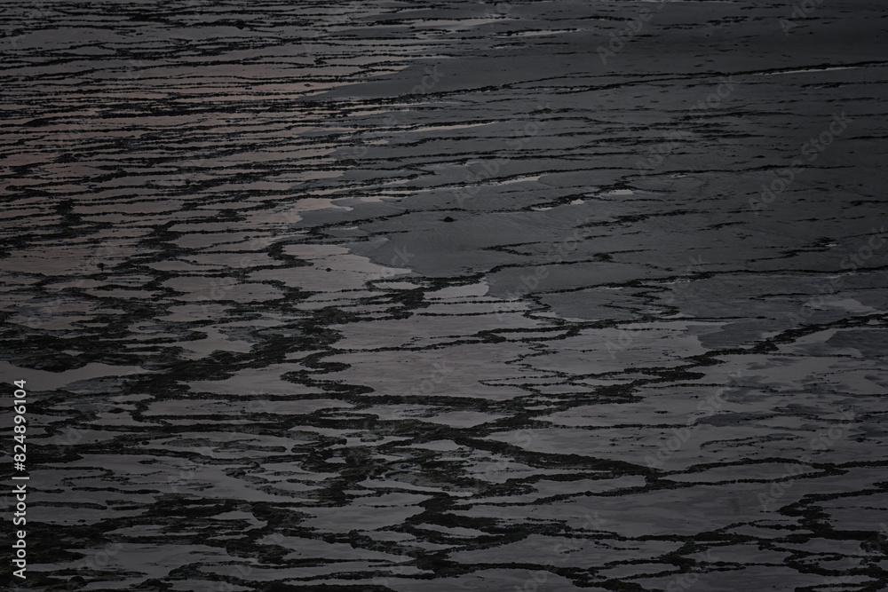 Tide Patterns on Sand at Vila Nova de Milfontes, Portugal Tide Patterns on Sand at Vila Nova de Milfontes, Portugal