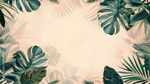 Universal tropical background in beige color 