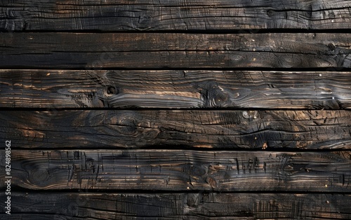 Richly textured dark wooden planks aligned horizontally.
