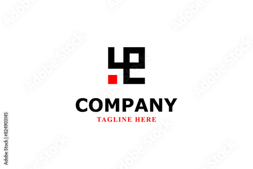 letter l and e monogram modern logo