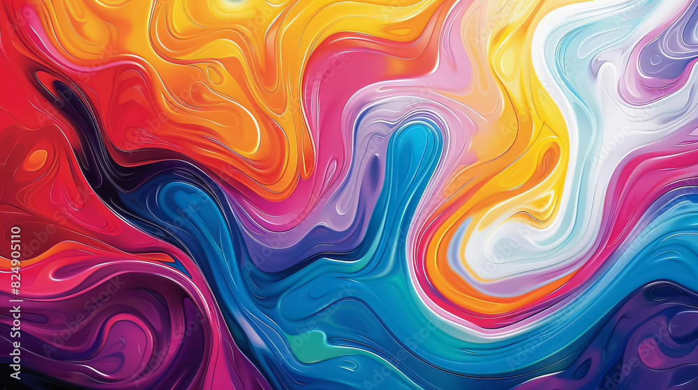 A vivid and colorful abstract painting with a mixture of swirling colors and shapes that convey a sense of energy and creativity A vivid and colorful abstract painting with a mixture of swirling colors and shapes that convey a sense of energy and creativity
