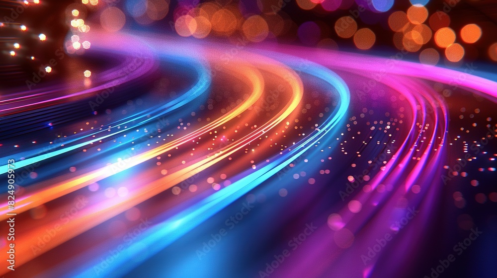 Colorful light blur on black background Colorful light blur on black background