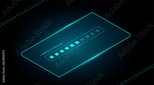 loading abstract technology interface hud vector design for technology business.