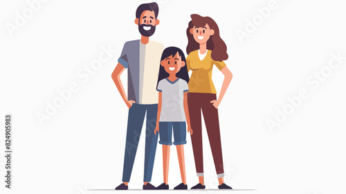 Family concept illustration. Parents with children.