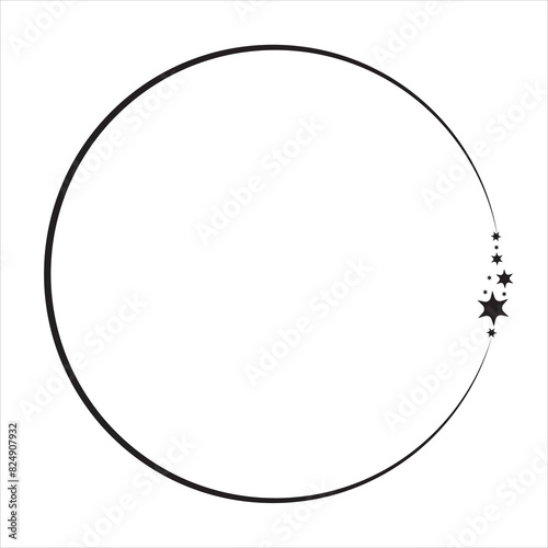star circle frame. isolated on white background. vector illustration. EPS 10