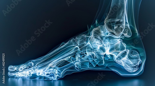 X-ray of human foot. photo