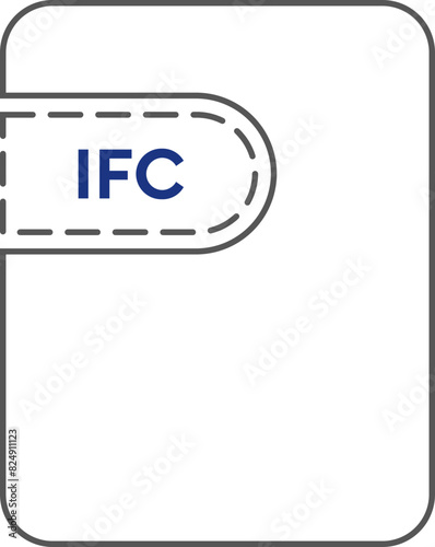 IFC File icon thick black outline