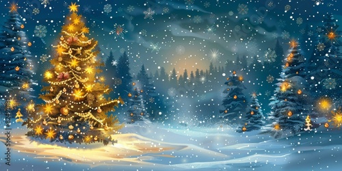 Winter Wonderland Christmas Scene photo