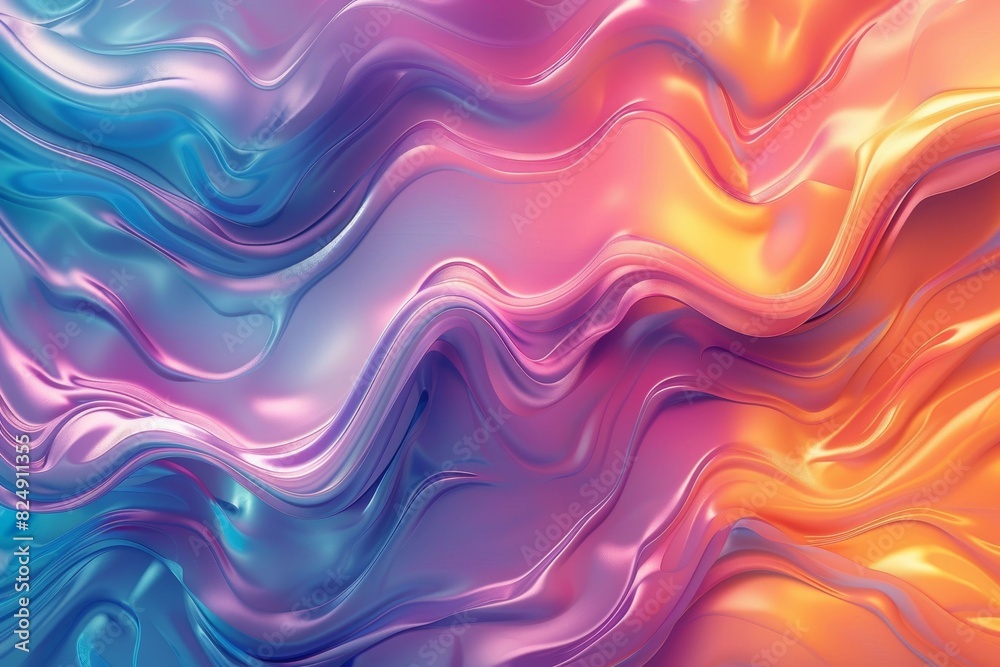 Abstract Colorful Liquid Wave Background