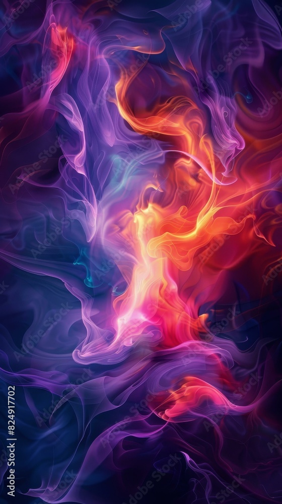 Fiery Abstract Art: Fire and Ice