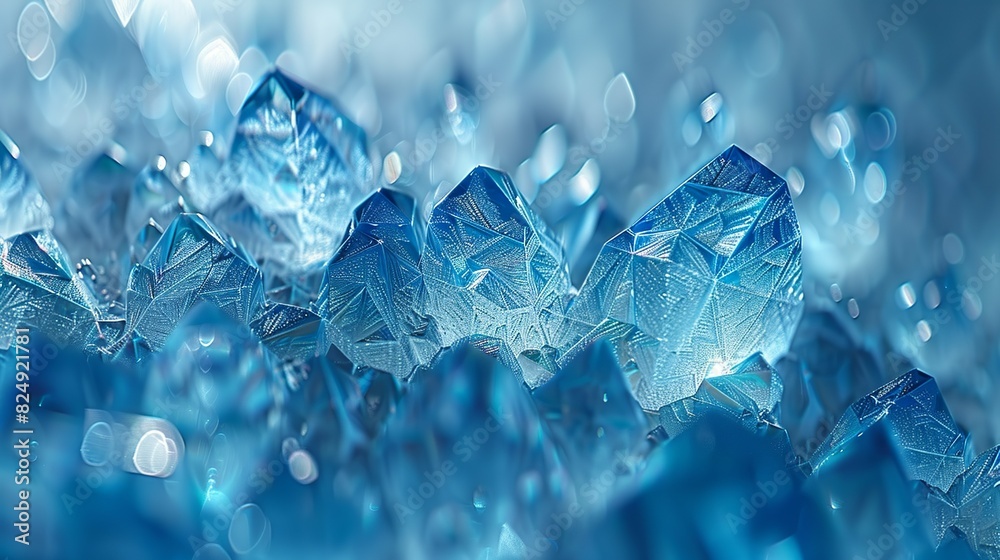 Geometric Style, A close-up view of a geometric texture with blue ice patterns, featuring intricate crystalline structures, evoking a sense of abstract technology and modern communication networks. Geometric Style, A close-up view of a geometric texture with blue ice patterns, featuring intricate crystalline structures, evoking a sense of abstract technology and modern communication networks.