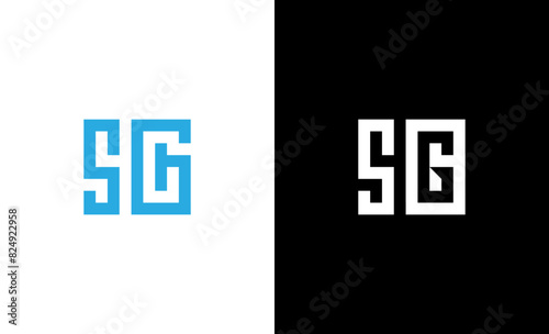 initial letter number sg40 logo vector
