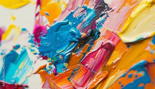 Vibrant Splashes  Exploring the Abstract World of Colorful Painting