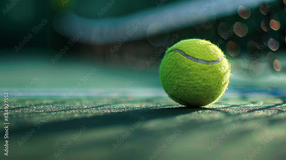 Tennis balls at the tennis court