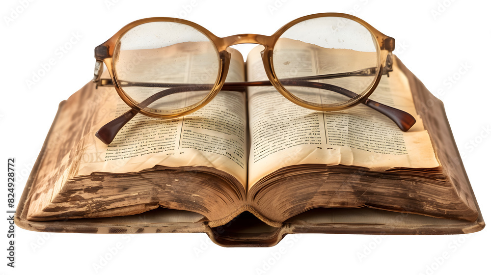 Glasses on Open Book for Reading and Education, Isolated on White, Transparent Background, PNG File, Hand Edited Generative AI Glasses on Open Book for Reading and Education, Isolated on White, Transparent Background, PNG File, Hand Edited Generative AI