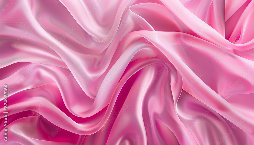 Fototapeta premium Pretty in Pink: Exploring an Abstract Fabric Canvas