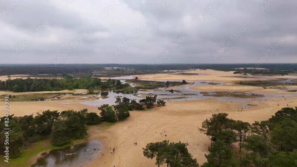 Sand dune landscape on a cloudy day Sand dune landscape on a cloudy day