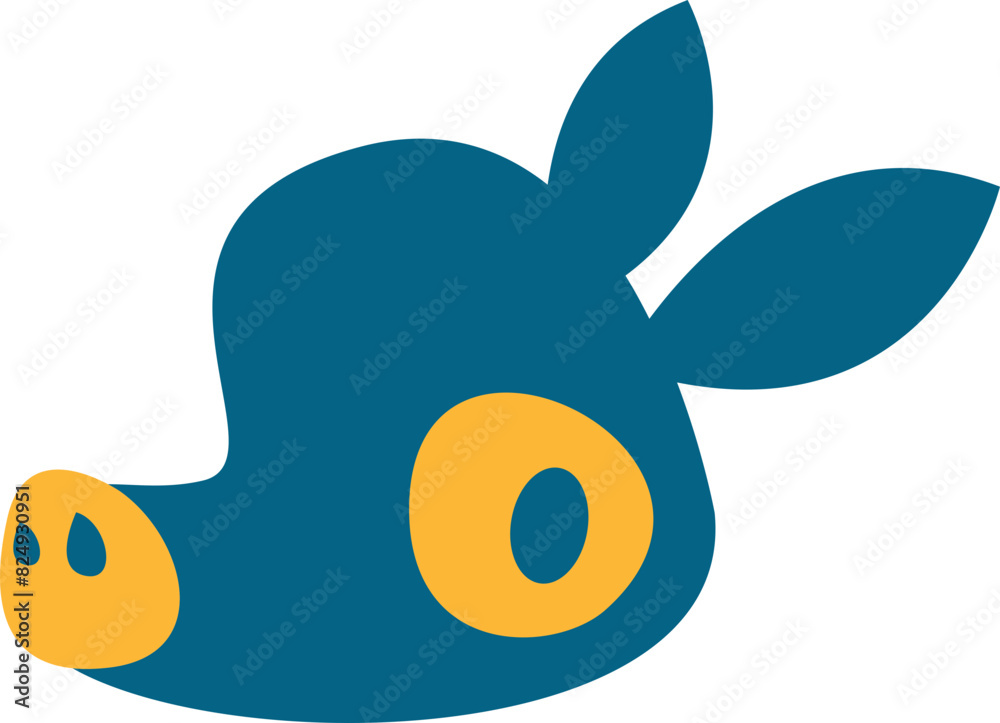 Cute Head Animal Colorful Element Cute Head Animal Colorful Element