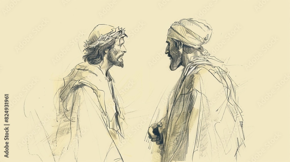 Biblical Illustration of Jesus' Teaching to the Rich Young Ruler, Ideal for article Biblical Illustration of Jesus' Teaching to the Rich Young Ruler, Ideal for article
