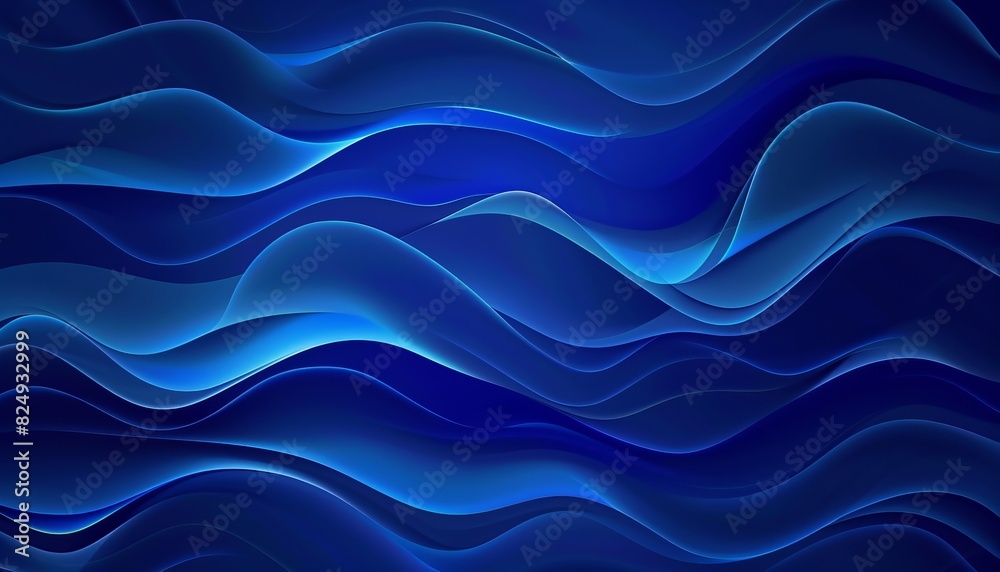 Fototapeta premium Tranquil Waves: A Serene Abstract Blue Gradient Background