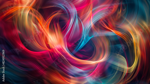 Dynamic Abstract Light Painting Captured through Long Exposure 