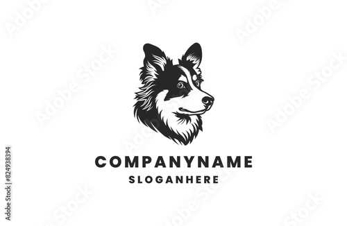  Head dog logo icon design template vector illustration