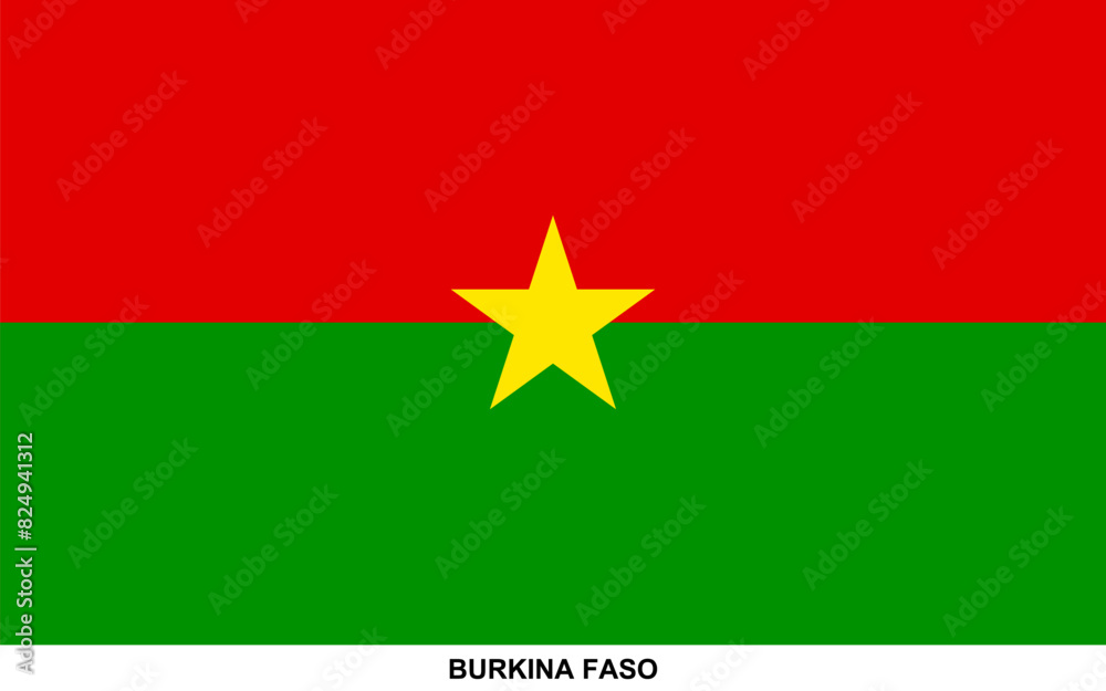 Flag of BURKINA FASO, BURKINA FASO national flag Flag of BURKINA FASO, BURKINA FASO national flag