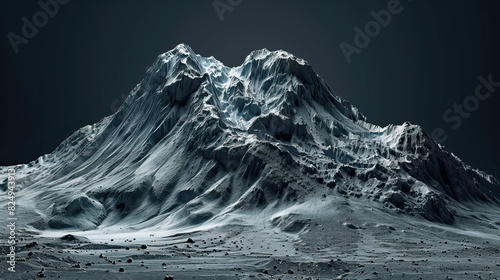 Modern nature national park background wallpaper, backdrop, texture, Mountain Gorilla, Congo, isolated. LIDAR model, elevation scan, topography map, 3D render, template, aerial, drone photo