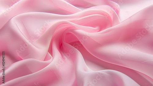 abstract pastel pink soft fabric wavy folds modern luxury silk background abstract photo