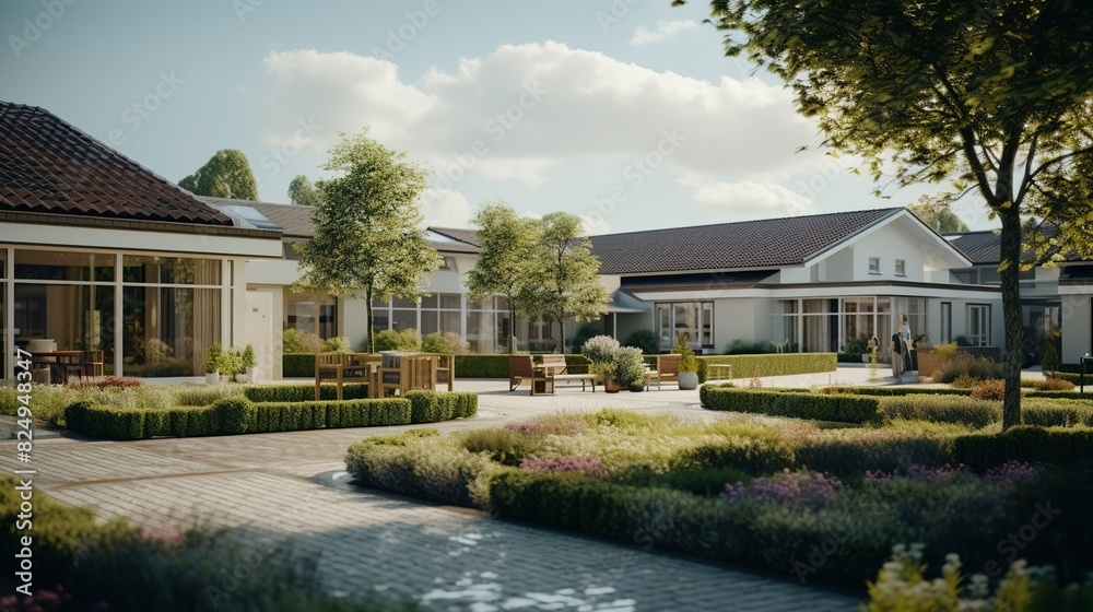 A photo of Modern Retirement Homes in Soft Focus A photo of Modern Retirement Homes in Soft Focus