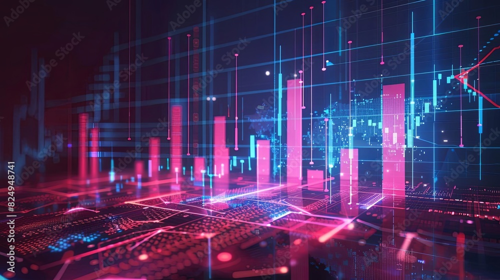 aipowered financial data analysis for optimal investment strategies abstract digital illustration