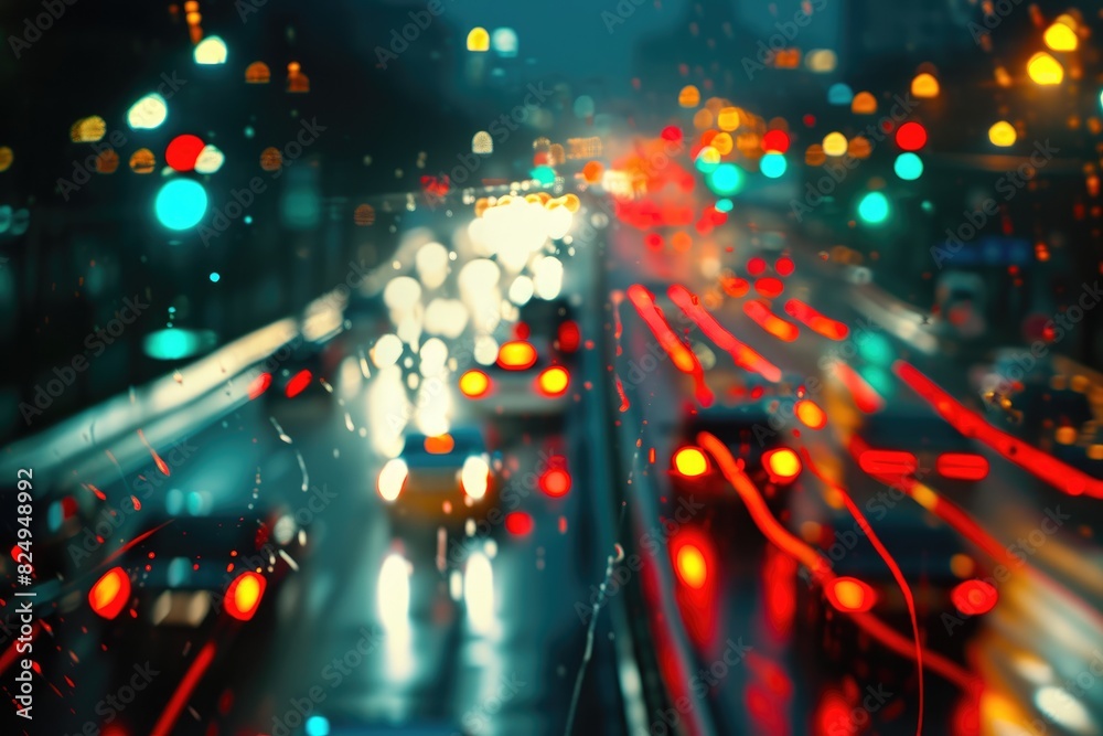 Urban Rush Hour Chaos: City Traffic Standstill Urban Rush Hour Chaos: City Traffic Standstill
