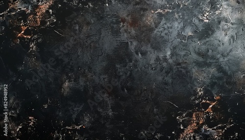 Vintage Grunge: Dark Concrete Wall Texture with Copy Space