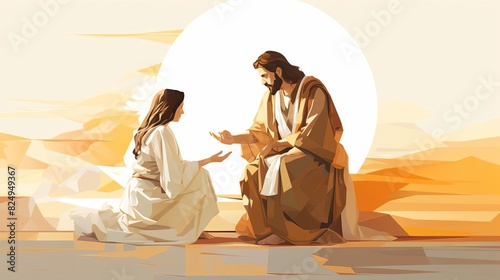 Jesus healing the blind man
