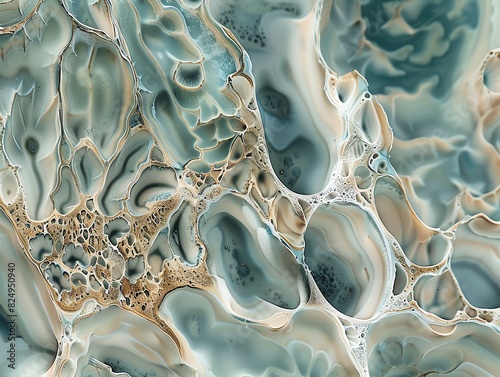 17. Microstructure of a ceramic material, capturing the grain patterns and internal structure, high clarity and detail