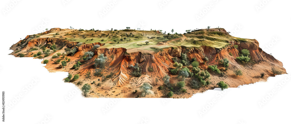 Modern nature reserve national park background wallpaper, backdrop, texture, Samburu National Park, Kenya, isolated. LIDAR model, elevation scan, topography map, 3D render, template, aerial, drone