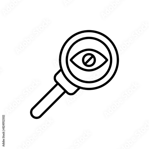 Blocked view outline icons, minimalist vector illustration ,simple transparent graphic element .Isolated on white background