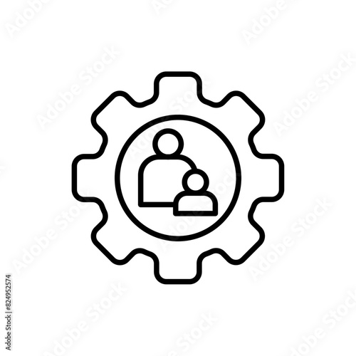 Parental control outline icons, minimalist vector illustration ,simple transparent graphic element .Isolated on white background