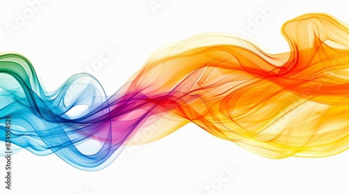 colorful wave on white background abstract