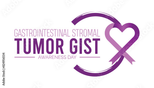 Gastrointestinal Stromal Tumor GIST awareness day observed every year in July. Template for background, banner, card, poster with text inscription.
