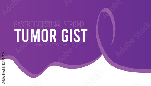 Gastrointestinal Stromal Tumor GIST awareness day observed every year in July. Template for background, banner, card, poster with text inscription.