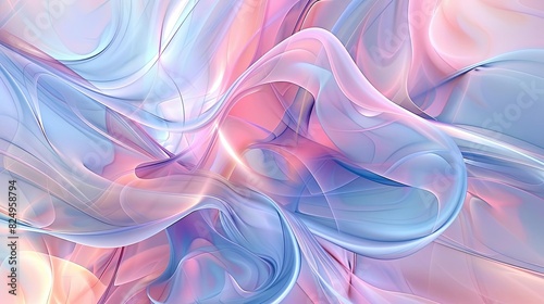 Wallpaper Mural delicate abstract background with flowing shapes and pastel colors digital art Torontodigital.ca
