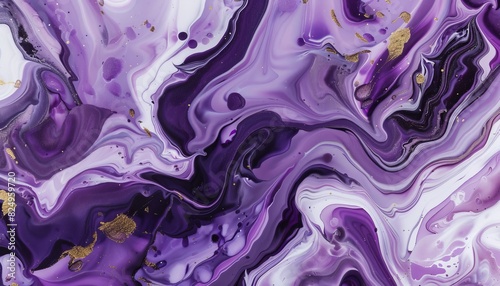 Purple Haze: An Abstract Acrylic Paint Background with Marble Texture