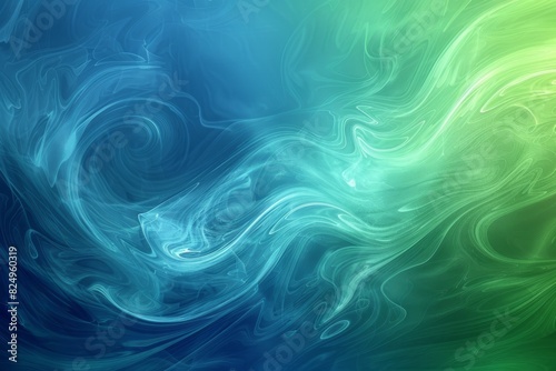 Swirling Colors of Blue and Green in a Vibrant Abstract Background Artwork © LMNZR