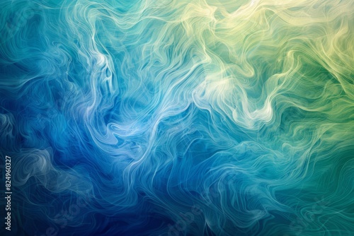 Swirling Colors of Blue and Green in a Vibrant Abstract Background Artwork photo